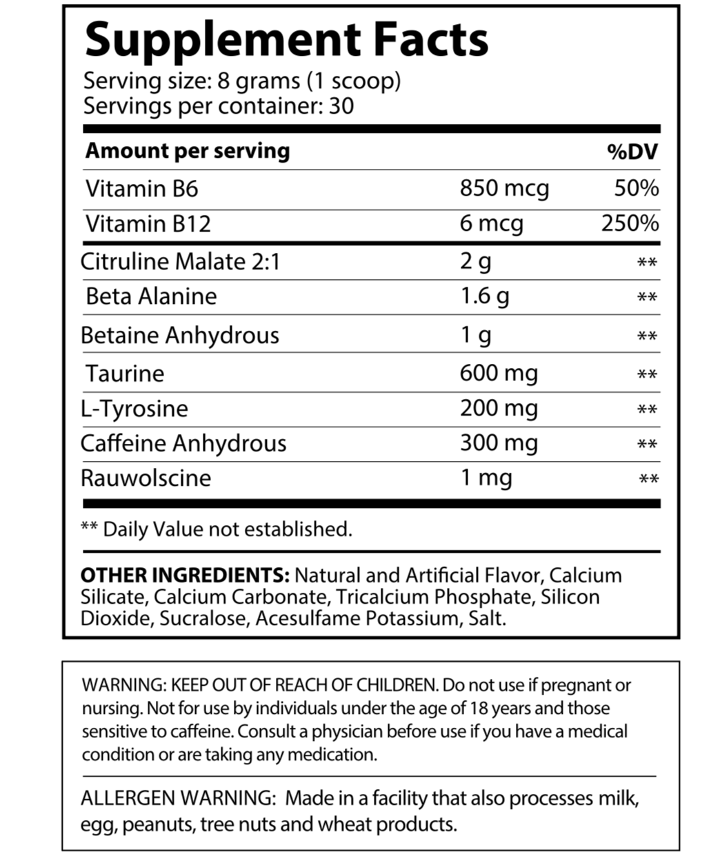 Raspberry Pre Workout Powder